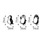 Wallity Penguins - 297 Escultura de Pared de Metal Negra